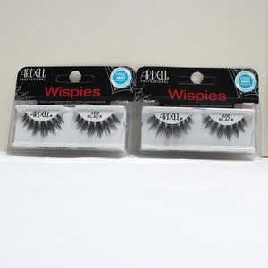 2 Sets New Ardell Professional False Eyelashes Wispies Number 600 Black